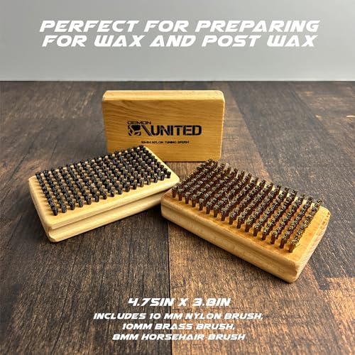 Demon United Ski/Snowboard Wax Brush Kit - Bonus Includes Metal Scraper and Edge File - Image 3